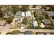 Overhead view of the house showing roof and yard with surrounding homes and neighborhood at 2235 Eaton St, Edgewater, CO 80214