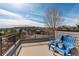 Enjoy the views from this large balcony with seating and a metal railing at 5334 Sedona Dr, Parker, CO 80134