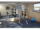 On-site gym with weight machines and free weights for residents at 660 S Alton Way # 10D, Denver, CO 80247