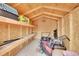 View of a well-organized shed interior with ample storage shelving at 106 Cherry St, Castle Rock, CO 80104