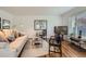 Bright living room featuring hardwood floors, a comfortable sofa, and stylish decor for a welcoming feel at 2361 Olive St, Denver, CO 80207
