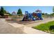 The community playground offers plenty of fun for families with a climbing area and slides at 10185 Xanadu St, Commerce City, CO 80022