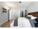 Comfortable bedroom with en suite bathroom, ceiling fan and large closet space at 474 Black Feather Loop # 406, Castle Rock, CO 80104