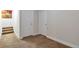 Hallway boasts carpeted floors, stairs, and multiple doors at 12217 Skywalk St, Parker, CO 80134