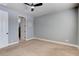 Bright bedroom with carpet flooring and ceiling fan at 4967 S Ukraine St, Aurora, CO 80015