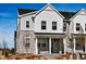 Charming townhome features a stone and white siding exterior with a covered front porch and landscaped front yard at 755 N Tibet St, Aurora, CO 80018