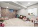 Living room with recessed lights, comfortable sofa, and fun decor at 7268 Greenwater Cir, Castle Rock, CO 80108