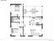 Floor plan of the main floor with bedrooms, bathroom, laundry, dining room, kitchen, and living room at 1020 Kipling St, Lakewood, CO 80215