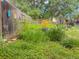 Lush backyard garden with colorful plants, mature trees, and wooden fence at 19930 E Cornell Ave, Aurora, CO 80013