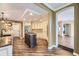 Beautiful kitchen with custom cabinets, granite counters, island, stainless appliances and an open design at 2950 Wyecliff Ln, Highlands Ranch, CO 80126