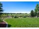 Well-maintained backyard with lush lawn, fenced perimeter, and scenic golf course views, ideal for outdoor enjoyment at 12015 Blackwell Way, Parker, CO 80138
