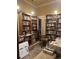 Home office featuring built-in bookshelves, offering ample storage and organization at 36 N Logan St, Denver, CO 80203
