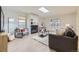 Bright living room featuring a fireplace, modern decor, and access to an open floorplan at 32 Eagle Dr, Littleton, CO 80123