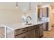 Contemporary kitchen featuring a large island and pendant lighting at 804 W 128Th Pl, Westminster, CO 80234