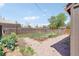 Backyard space features a gravel area and multiple plots for gardening at 3580 Locust St, Denver, CO 80207