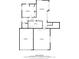 A floor plan illustrating the layout of the basement with bedroom, garages, Gathering room, utility, and bathroom at 7082 Silverhorn Dr, Evergreen, CO 80439