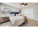 Bedroom with a comfortable bed, side tables, and lots of natural light at 14867 E Pacific Pl, Aurora, CO 80014