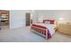 Charming bedroom with wood bed frame, overhead lighting and an en-suite bathroom at 670 Portland Rd, Monument, CO 80132