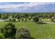 Expansive aerial view of the park with sports fields and mature trees at 2950 E 17Th Ave, Denver, CO 80206