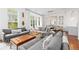 Open-concept living room flows into the dining area, filled with natural light, and contemporary furnishings at 2950 E 17Th Ave, Denver, CO 80206