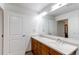 This bathroom has a double vanity with drawers and mirrors at 2200 S University Blvd # 212, Denver, CO 80210