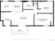Detailed floorplan showcasing the layout, including the kitchen, living room, and bedrooms at 2700 S Holly St # 115, Denver, CO 80222