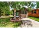 Charming exterior of this cozy home, featuring inviting curb appeal and a beautiful mature birch tree in the front yard at 85 Revett Dr # 15, Breckenridge, CO 80424
