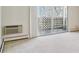 The lattice-style designed balcony showing a large window for lots of natural light at 585 S Alton Way # 6B, Denver, CO 80247