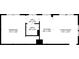 Detailed floor plan showing the layout of a small apartment with bedroom, bathroom, kitchen, hall and living room at 1351 N Washington St # 23, Denver, CO 80203