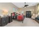 Spacious main bedroom featuring dark furniture and neutral walls at 881 Kirby Ct, Watkins, CO 80137