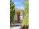 Inviting front entrance with a glass screen door and brick columns, framed by mature trees at 4519 Silver Mountain Loop, Broomfield, CO 80023