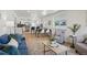 Open-concept living space with an eat-in kitchen island, perfect for modern living at 6068 Lee St, Arvada, CO 80004