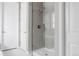 Modern bathroom with new walk-in shower and white subway tile at 640 E Fremont Pl, Littleton, CO 80122