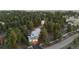 Stunning aerial view of the home surrounded by dense trees for privacy at 7841 Deertrail Dr, Parker, CO 80138