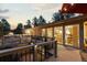 Multi-level back deck offering ample space for outdoor dining and relaxation at 7841 Deertrail Dr, Parker, CO 80138