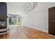 Living room with hardwood floors, fireplace and natural light at 2335 Walnut St # 10, Denver, CO 80205