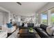 Open-concept living room showcasing a modern kitchen, dining area, and a comfortable seating arrangement at 23252 E Glidden Dr, Aurora, CO 80016