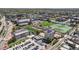 Expansive aerial view of the University of Denver campus and its surrounding academic and athletic facilities at 1763 S Williams St, Denver, CO 80210