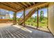 Well maintained backyard featuring a patio, stairs to a deck, and beautiful landscaping at 14074 Yellow Tip Dr, Parker, CO 80134