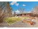 Large backyard with gravel and wooden raised garden beds, perfect for gardening enthusiasts at 6614 Everett St, Arvada, CO 80004