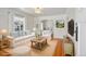 Cozy, staged living room with hardwood floors, comfortable seating, and a bright, airy feel at 4465 S Bannock St, Englewood, CO 80110
