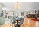 Spacious open concept layout showcasing a seamless flow between the kitchen, dining area, and living room at 4945 Perry St, Denver, CO 80212
