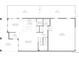 Floor plan of the home showing square footage of rooms including kitchen, living room, and garage at 6805 Canosa St, Denver, CO 80221