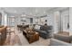 Comfortable living space with an open layout, featuring a kitchen, dining room, and seating area at 2020 Sagerock Dr, Castle Pines, CO 80108