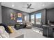 Modern office with large windows, sleek furniture, and contemporary decor at 2020 Sagerock Dr, Castle Pines, CO 80108