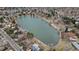 Beautiful aerial view of a calm lake surrounded by trees and houses, offering serene neighborhood living at 2765 S Winona Ct, Denver, CO 80236