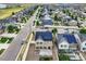 Aerial view of backyard, landscaping, privacy fence and solar panels of the home at 4404 Walden St, Denver, CO 80249