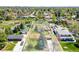 Aerial shot shows a property with mature trees surrounded by houses and a well-defined boundary line at 6212 S Pennsylvania St, Centennial, CO 80121