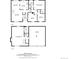 Two-story house floor plan showing the layout of each room and their dimensions in a simple design at 9832 High St, Thornton, CO 80229