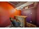 Home bar is perfect for entertaining, with wood accents at 80 Castlewood Ct, Evergreen, CO 80439